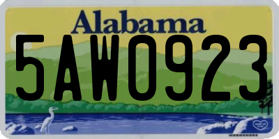 AL license plate 5AW0923