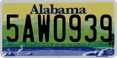 AL license plate 5AW0939