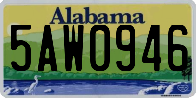 AL license plate 5AW0946
