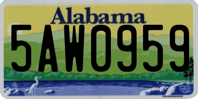 AL license plate 5AW0959
