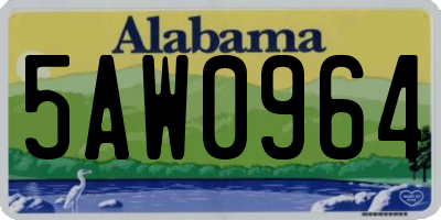 AL license plate 5AW0964