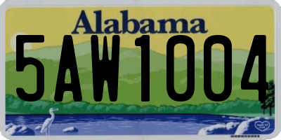 AL license plate 5AW1004