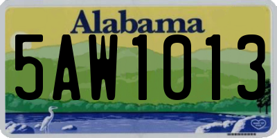 AL license plate 5AW1013