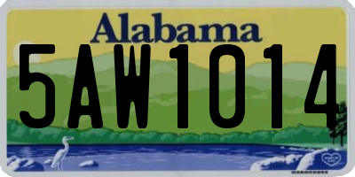 AL license plate 5AW1014