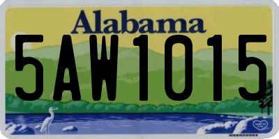 AL license plate 5AW1015