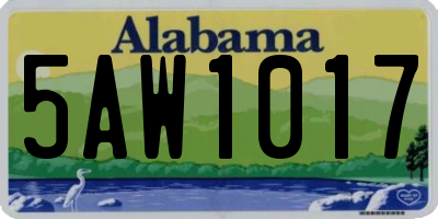 AL license plate 5AW1017