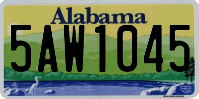 AL license plate 5AW1045
