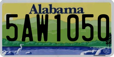 AL license plate 5AW1050