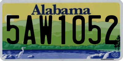 AL license plate 5AW1052