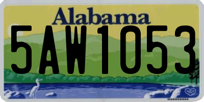 AL license plate 5AW1053