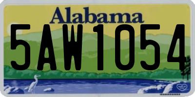 AL license plate 5AW1054