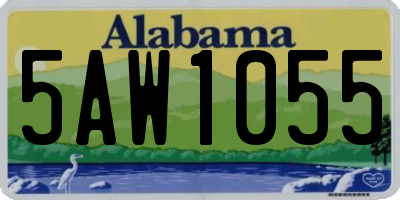 AL license plate 5AW1055
