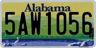AL license plate 5AW1056