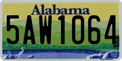 AL license plate 5AW1064