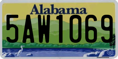 AL license plate 5AW1069