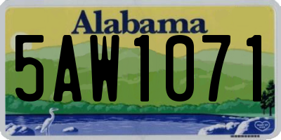 AL license plate 5AW1071
