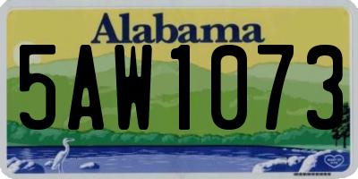 AL license plate 5AW1073