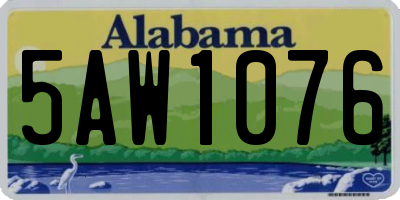 AL license plate 5AW1076