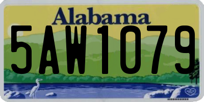AL license plate 5AW1079