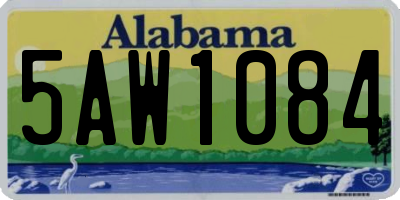 AL license plate 5AW1084