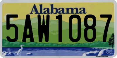 AL license plate 5AW1087