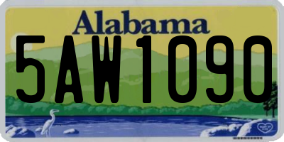 AL license plate 5AW1090
