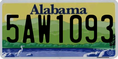 AL license plate 5AW1093