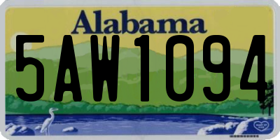 AL license plate 5AW1094