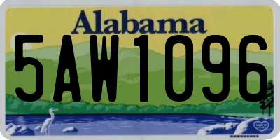 AL license plate 5AW1096