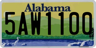 AL license plate 5AW1100