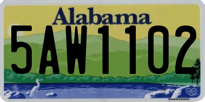 AL license plate 5AW1102