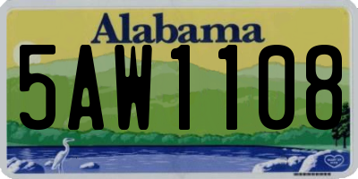 AL license plate 5AW1108