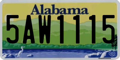 AL license plate 5AW1115