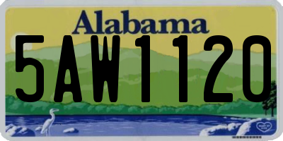 AL license plate 5AW1120