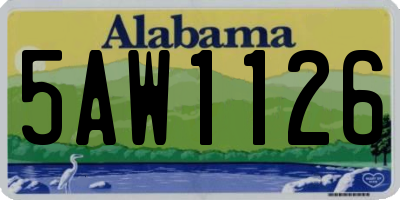 AL license plate 5AW1126