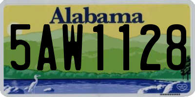 AL license plate 5AW1128