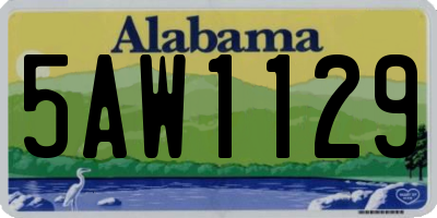 AL license plate 5AW1129