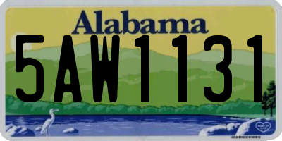 AL license plate 5AW1131