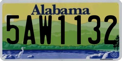 AL license plate 5AW1132