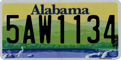 AL license plate 5AW1134