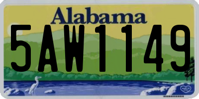 AL license plate 5AW1149