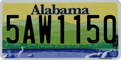 AL license plate 5AW1150
