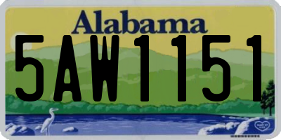 AL license plate 5AW1151