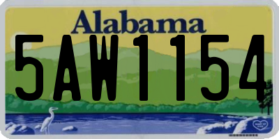 AL license plate 5AW1154