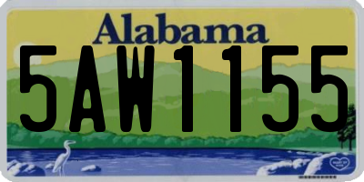 AL license plate 5AW1155