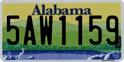 AL license plate 5AW1159