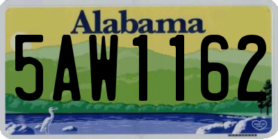 AL license plate 5AW1162