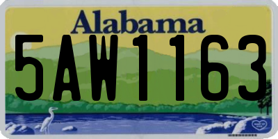 AL license plate 5AW1163