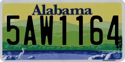 AL license plate 5AW1164