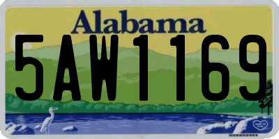 AL license plate 5AW1169